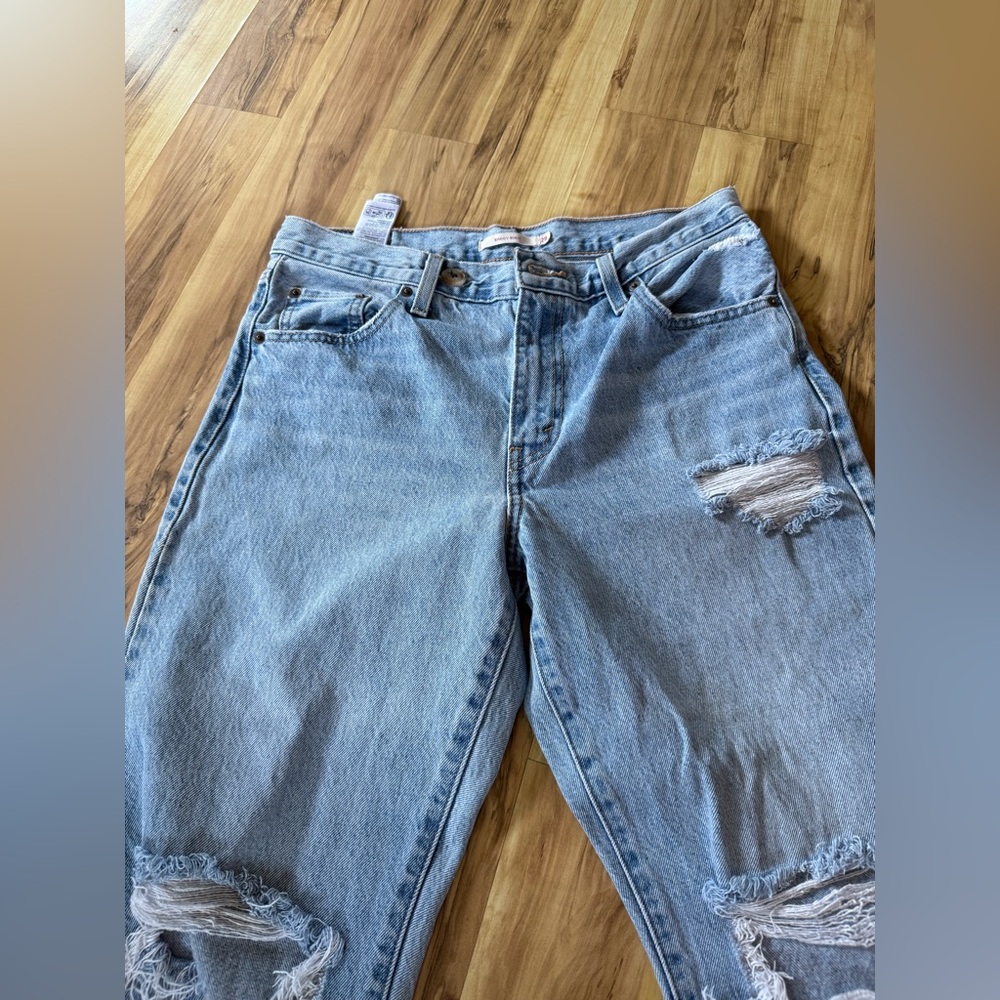 Levi's Blue Baggy Boot Mom Jean